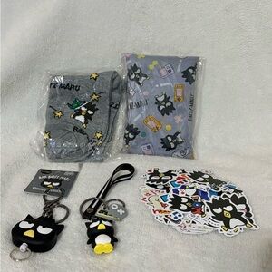 Badtz-Maru Bundle Sanrio Character HTF Badtz Socks , Keychains Set. Tote Bag